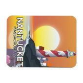 Nantucket Massachusetts Reiseplakat Magnet (Horizontal)