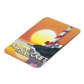 Nantucket Massachusetts Reiseplakat Magnet (Linke Seite)