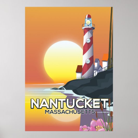 Nantucket Massachusetts Reiseplakat Poster (Vorne)