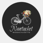 Nantucket Massachusetts Runder Aufkleber (Vorderseite)