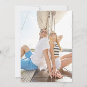 Nantucket Nautical Foto Wedding Save The Date (Rückseite)