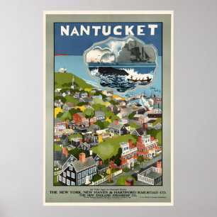 Nantucket - New England Vintage Reiseposter Poster