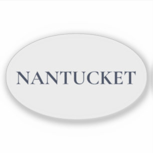 Nantucket Oval Vornehme Küstenmode Aufkleber