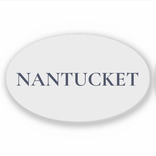 Nantucket Oval | Vornehme Küstenmode Aufkleber (Vorderseite)