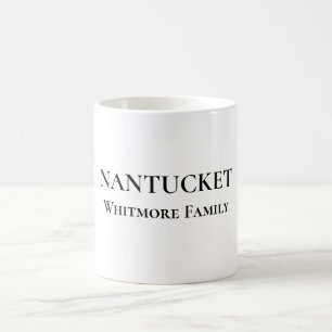 Nantucket Personalisierte Familienname Tasse