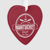 Nantucket, personalisierter Name MAs, Seeanker Ornament (Vorderseite)