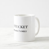 Nantucket Personalized Family Name Mug Kaffeetasse (VorderseiteRechts)