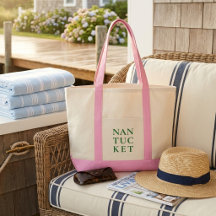 Nantucket Pink & Green Preppy Coastal 