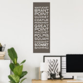 Nantucket platziert kühne moderne Poster (Heimbüro)