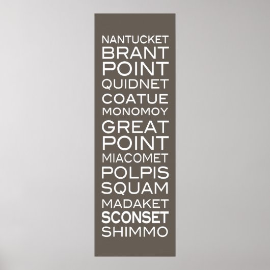 Nantucket platziert kühne moderne Poster (Vorne)