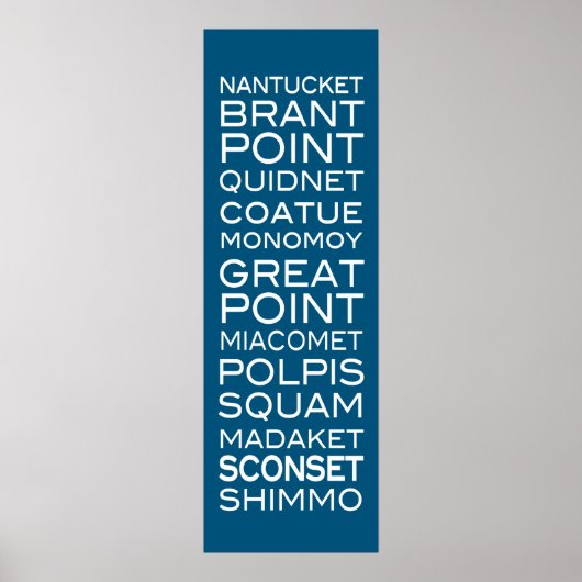 Nantucket platziert kühne moderne Poster (Vorne)