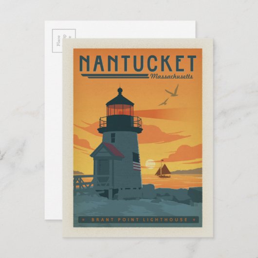 Nantucket Postkarte (Vorne/Hinten)