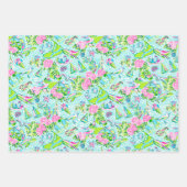 Nantucket Preppy Palm Beach Pattern Drucken Geschenkpapier Set (Vorderseite 2)