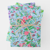 Nantucket Preppy Palm Beach Pattern Drucken Geschenkpapier Set (Beispiel)