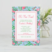 Nantucket Preppy Palm Beach Pattern Einladung (Stehend Vorderseite)