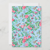 Nantucket Preppy Palm Beach Pattern Einladung (Rückseite)