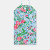 Nantucket Preppy Palm Beach Pattern Geschenkanhänger (Rückseite)