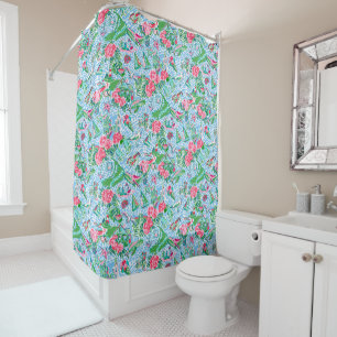 Nantucket Preppy Palm Beach Print Duschvorhang