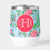 Nantucket Preppy Palm Beach Print Mit Monogramm (Vorderseite)