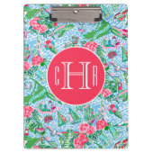 Nantucket Preppy Palm Beach Print Mit Monogramm Klemmbrett (Vorderseite)