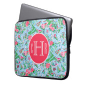 Nantucket Preppy Palm Beach Print Mit Monogramm Laptopschutzhülle (Vorderseite Links)