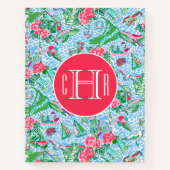 Nantucket Preppy Palm Beach Print Mit Monogramm Notizblock (Vorderseite)