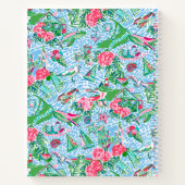 Nantucket Preppy Palm Beach Print Mit Monogramm Notizblock (Rückseite)