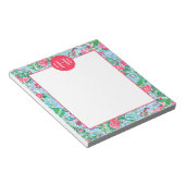 Nantucket Preppy Palm Beach Print Mit Monogramm Notizblock (angewinkelt)