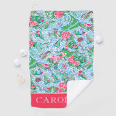 Nantucket Preppy Palm Beach Print Personalisiert Golfhandtuch (Insitu)