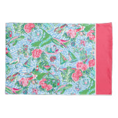 Nantucket Preppy Palm Beach Print Personalisiert Kissenbezug (Rückseite)