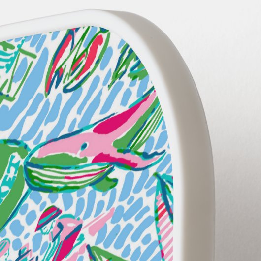 Nantucket Preppy Palm Beach Print Pickleball Schläger (Linke Seite)