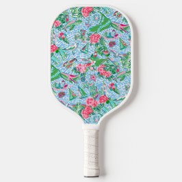 Nantucket Preppy Palm Beach Print Pickleball Schläger
