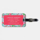 Nantucket Preppy Palm Beach Print Rücksendeadresse Gepäckanhänger (Rückseite horizontal)