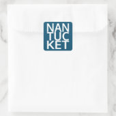 Nantucket Quadratischer Aufkleber (Tasche)