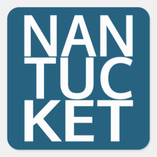 Nantucket Quadratischer Aufkleber