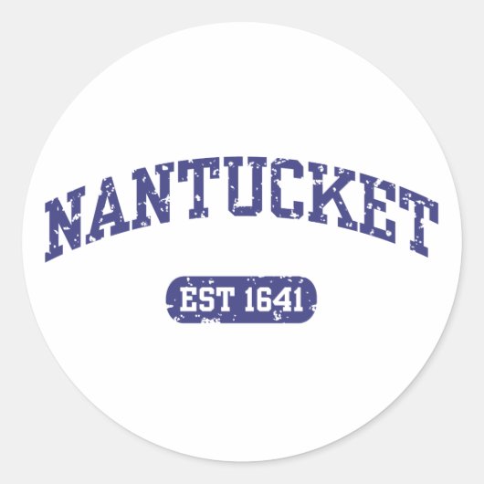 Nantucket Runder Aufkleber (Vorderseite)