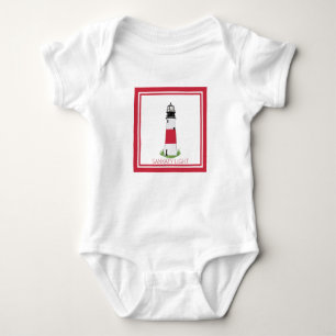 Nantucket Sankaty Lighthouse Baby and Kid Bodysuit Baby Strampler