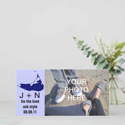 Nantucket Save the Date (Stehend Vorderseite)