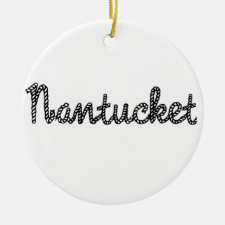 Nantucket Schwarzes Keramikornament