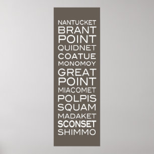 Nantucket setzt mutiges modernes Plakat