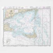 Nantucket Sound and Approaches Nautical Chart 1323 Fleecedecke (Vorderseite (Horizontal))