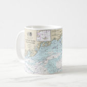 Nantucket Sound and Approaches Nautical Chart 1323 Kaffeetasse (Vorderseite Links)