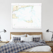 Nantucket Sound and Approaches Nautical Chart 1323 Leinwanddruck (Insitu (Schlafzimmer))