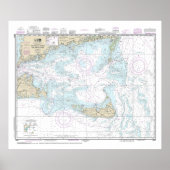 Nantucket Sound and Approaches Nautical Chart 1323 Poster (Vorne)