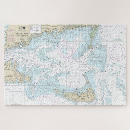 Nantucket Sound and Approaches Nautical Chart 1323 Puzzle (Horizontal)