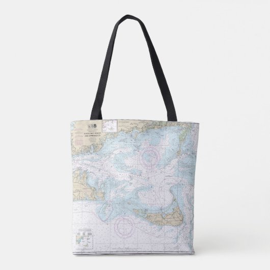 Nantucket Sound and Approaches Nautical Chart 1323 Tasche (Rückseite)