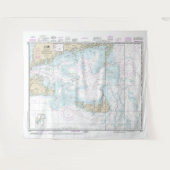 Nantucket Sound and Approaches Nautical Chart 1323 Wandteppich (Vorderseite (Horizontal))