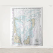 Nantucket Sound and Approaches Nautical Chart 1323 Wandteppich (Vorderseite)