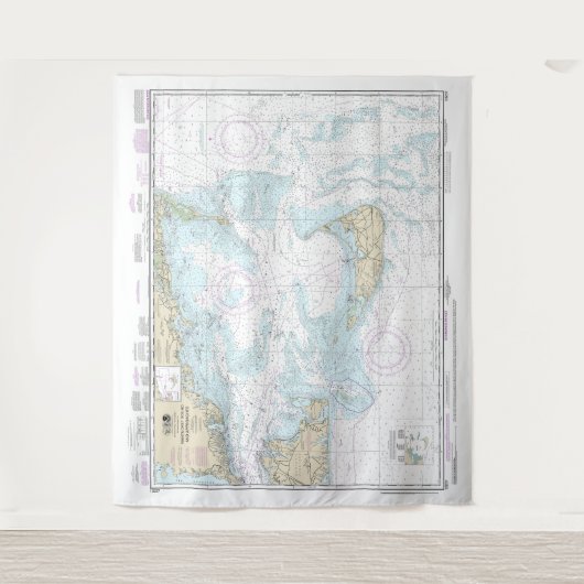 Nantucket Sound and Approaches Nautical Chart 1323 Wandteppich (Vorderseite)