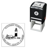 Nantucket Stylized Sankaty Head Lighthouse Adresse Permastempel (Beispiel)